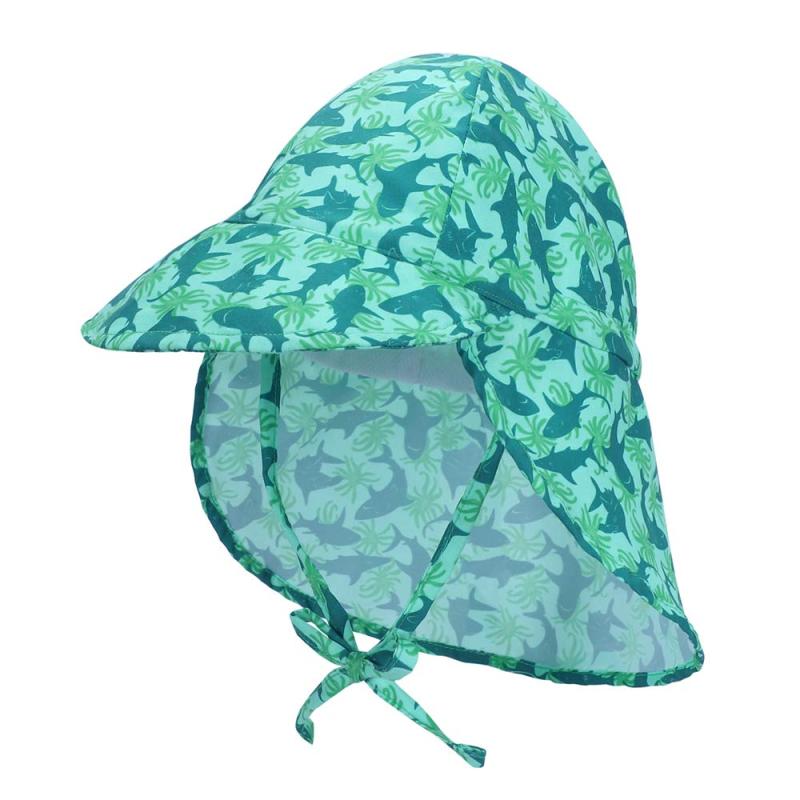 [LACOFIA] 子供 日よけ帽子 水着キャップ キッズ ベビー 男の子 女の子 日よけ UV対策日焼け予防 フラップキャップ スイムキャップ