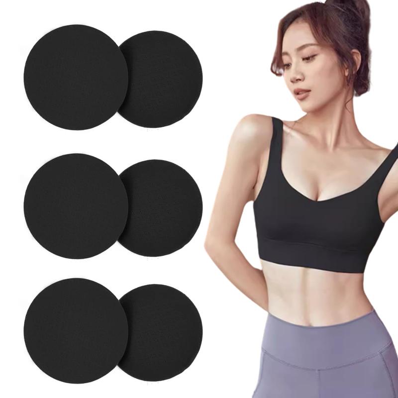 [ZHEJIA] バストパッド【3 ペア】 パッド 胸 通気性 パッドブラインサート ブラパッド ブラジャー挿入 胸カップ 快適な 柔らかい 軽量 DIY 取り外し可能 黒