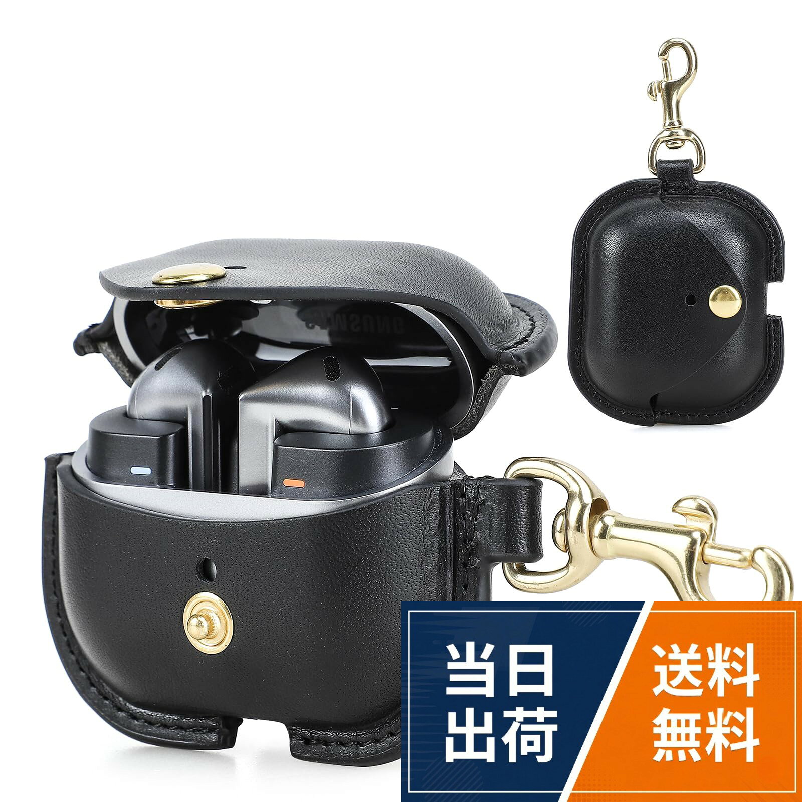 Contact's family Galaxy Buds 3 用 本革 ケース レザーケース ワイヤレス イヤーホン 全面保護 耐衝撃 ワイヤレス充電対応 落下防止 防塵 傷 防止