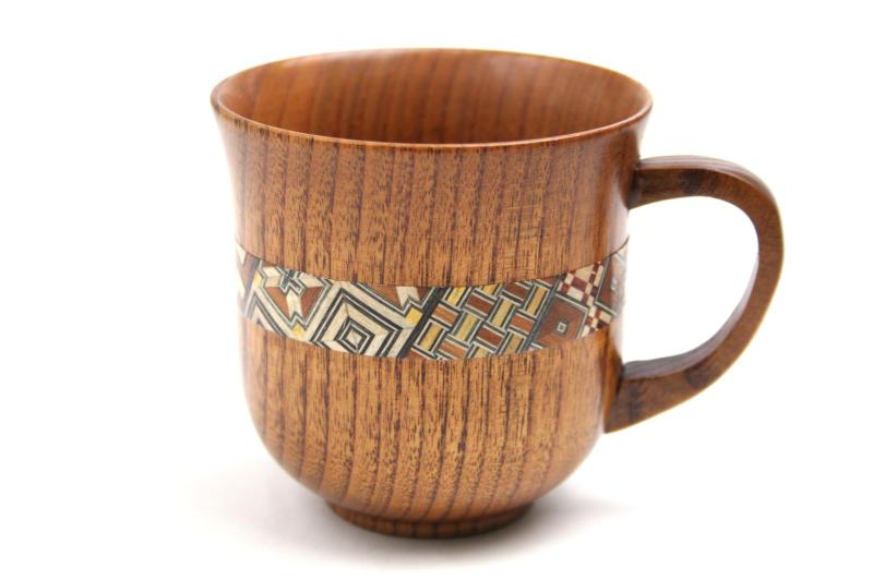 寄木細工マグカップサイズ（外寸）88x87 mm容量：約260ml