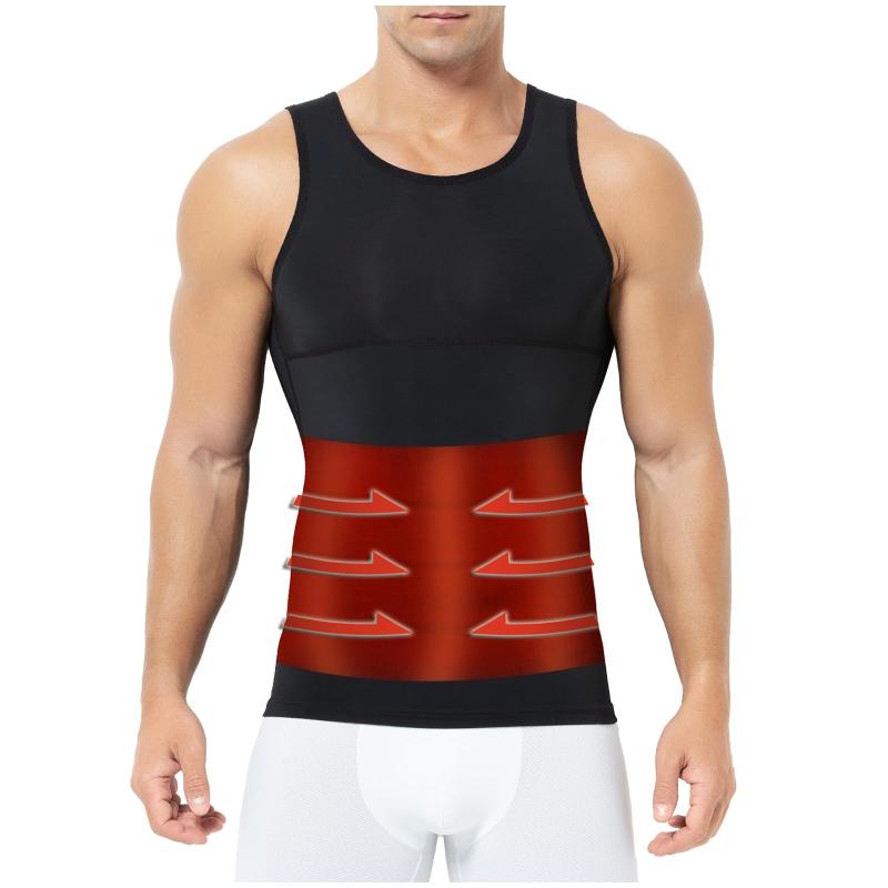 [Arjen Kroos] 超加圧版』 メンズ 加圧インナー タンクトップ コンプレッションウェア 加圧タンクトップ ノースリーブ ぽっこりお腹対応 補正下着 冷感 AK3342 1枚