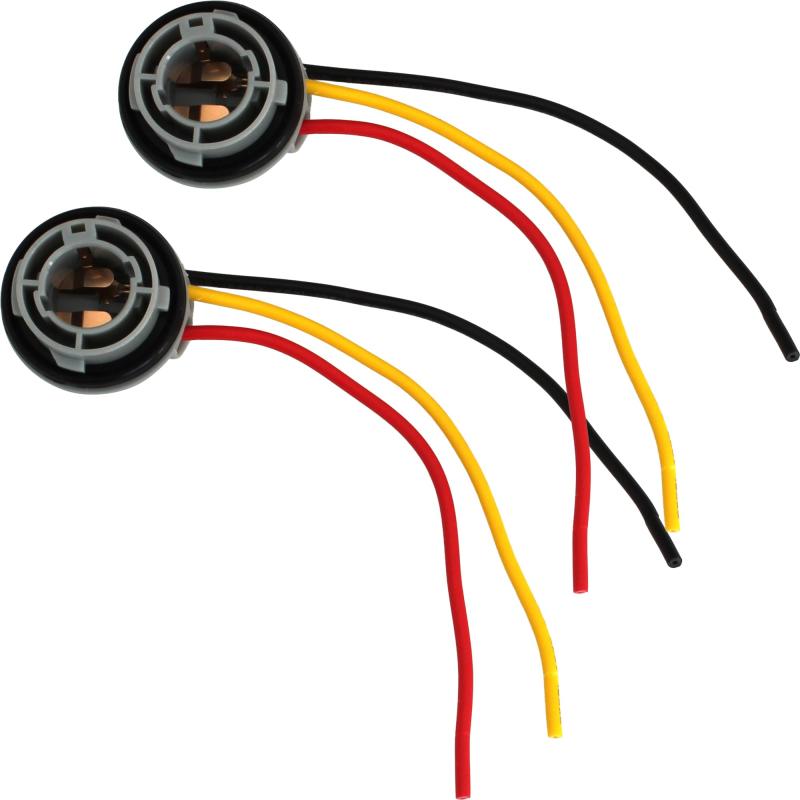 Kaito Denshi(海渡電子) S25 ダブル ソケット 1157 BAY15d 3端子 ウェッジ 防水 ライト ランプ バルブ LED 汎用 補修 増設 加工 2個入り