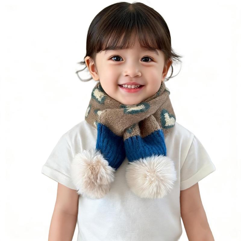 [ZIMUYLOP] 子供マフラー女の子男の子無地の子ふわふわ防寒ネッカチーフなし裸マフラーかわいいプロフィールスタイル女の子柔らかい秋冬 [並行輸入品]