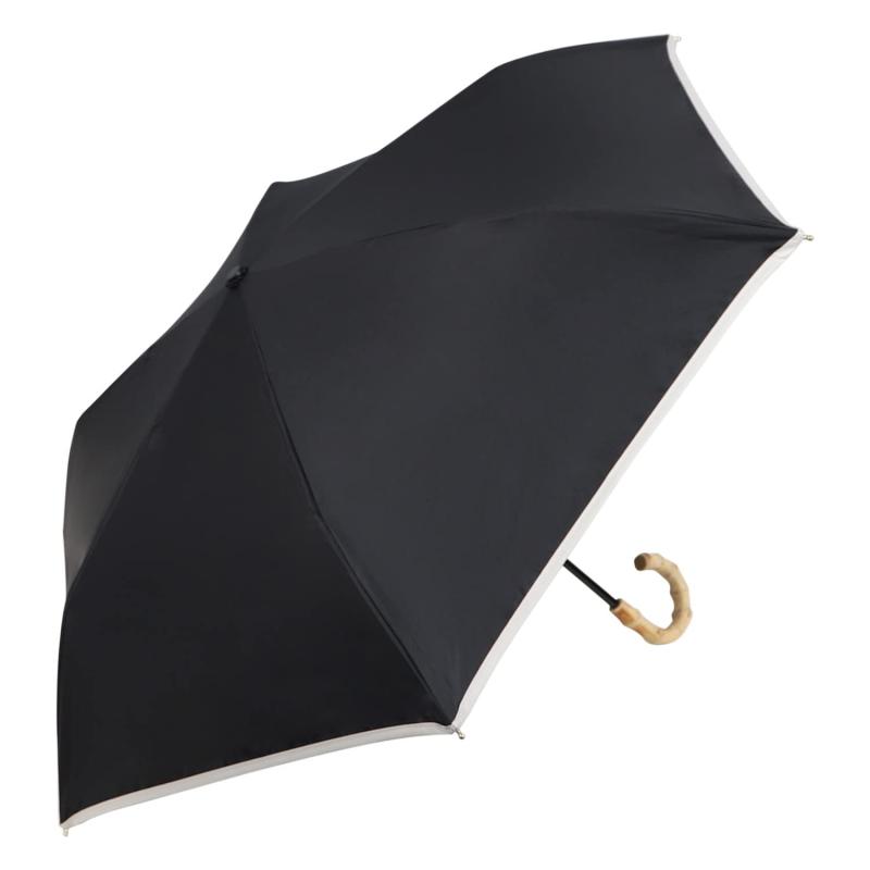 Refume レフューム 日傘 折りたたみ 完全遮光 遮光率100% 軽量 遮光 遮熱 晴雨兼用 UVカット 3段 REFU-0006 ブラック ホワイト 黒 白