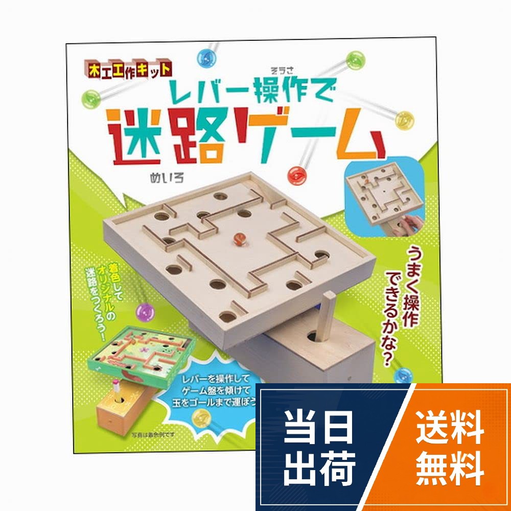 【送料無料】木工工作キット レバー操作で迷路ゲーム〔加賀谷木材〕