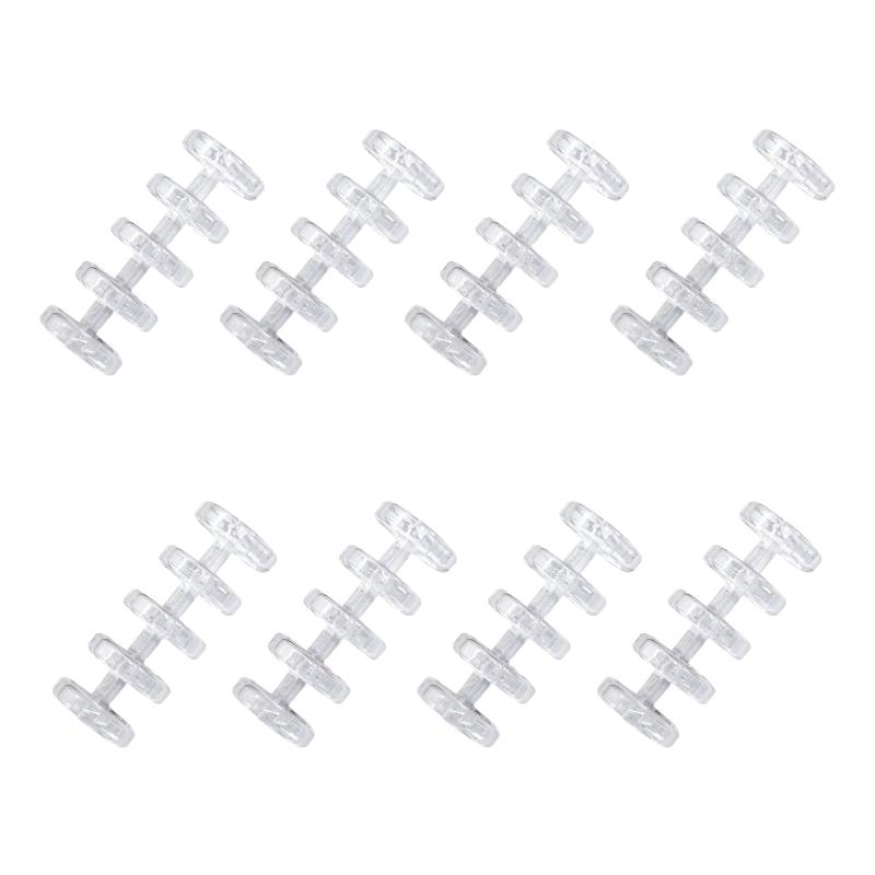 Akkerds 5穴ルーズリーフリングバックル 取り外しが便利 使いやすい A4に適している/A5/B5ステープル/マニュアル/カレンダー/ファイルブック作成 透明 8個入