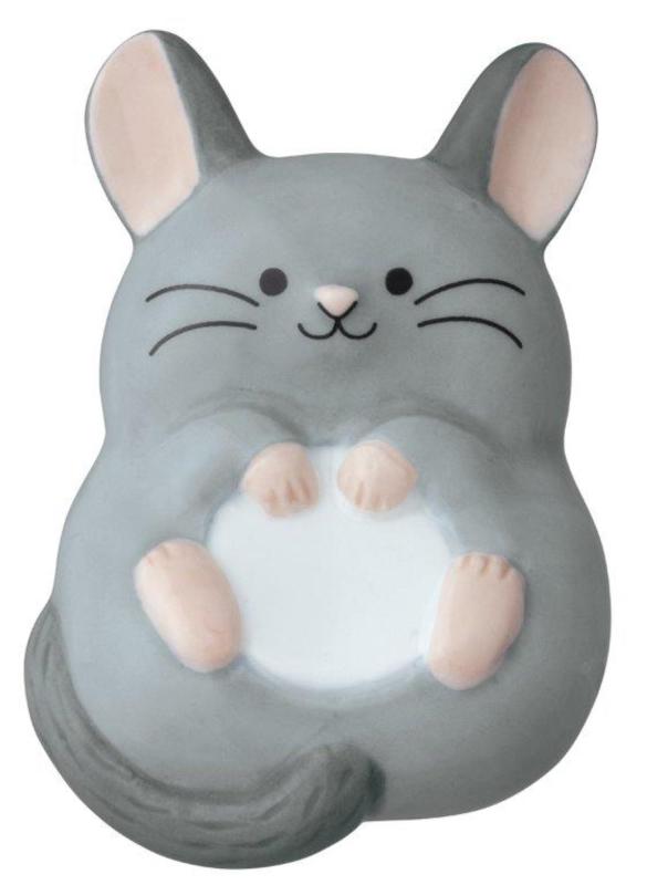デコレコーポレーション chila life チンチラ箸置き GY サイズ：約W4 D5.6 H2.3 MG-47371