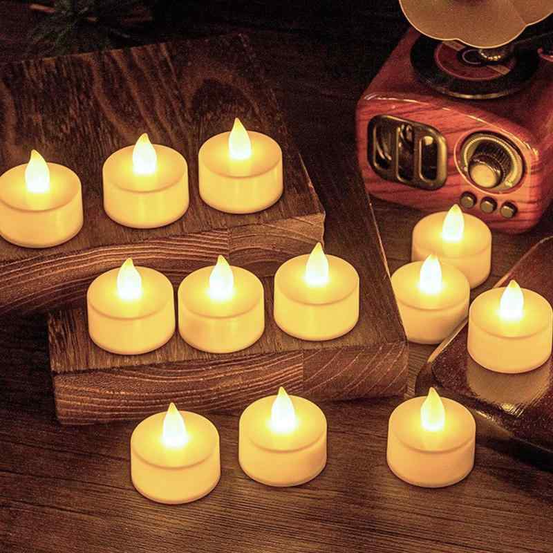 Various Interior Lights - LEDキャンドルライト 12個 クリスマス飾り ハロウィン 癒しの灯り 暖色 無香料 火を使わない ナイトライト 安眠 おしゃれ 乙女心 人気 写真摄影 誕生日 纪念日 パーティー プロポーズ プレゼ