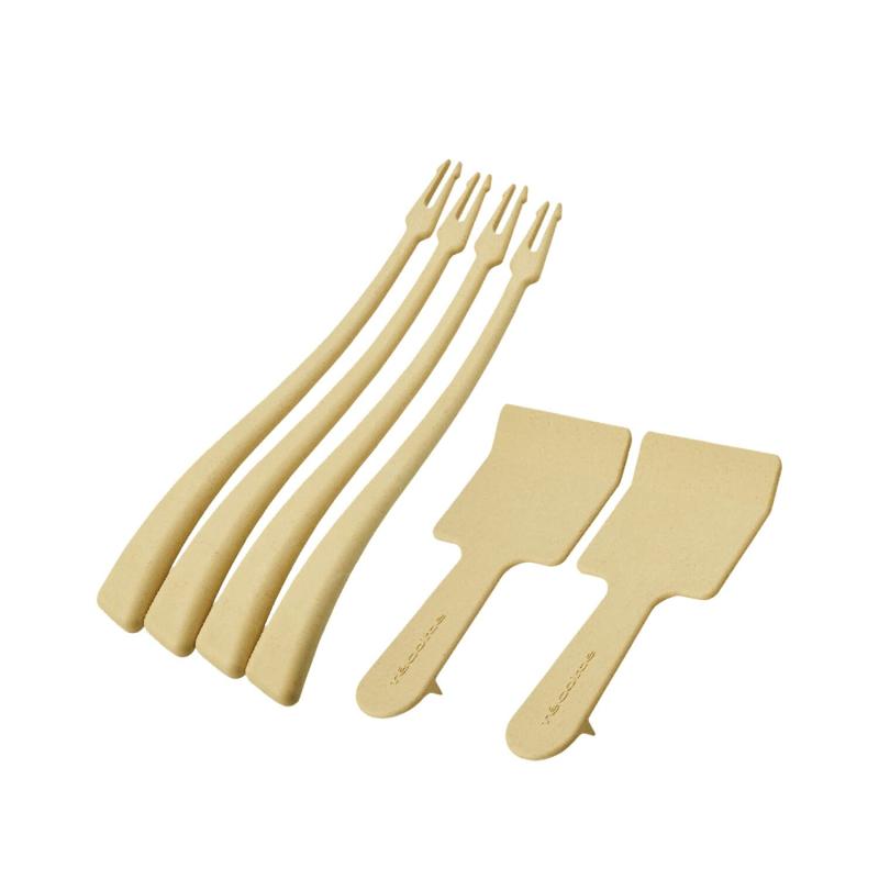 レコルト ラクレット＆フォンデュメーカー ピックアンドドロッパー [6点セット] recolte RRF-PD【ブランド】レコルト　【サイズ】ピック：(約)幅1.9×奥行1.6×長さ20cm(1個あたり) 　ドロッパー：(約)幅5.4×奥行1.1×長さ12.5cm(1個あたり)【重さ】ピック：約13g(1個あたり) 　ドロッパー：約15g(1個あたり)　【素材】バンブーPP　【内容】ピック×4本、ドロッパー×2本【備考】食器洗い乾燥機使用可能 メルトでラクレット＆フォンデュを楽しむ際に便利なピックとドロッパーのセット【ご注意】こちらはピックアンドドロッパーのみの販売になります。 ラクレット＆フォンデュメーカー本体は別売りです。【パッケージ】紙箱入り：幅30×奥行11×高さ3cm 約100g 　パッケージは予告なく変更する場合があります。