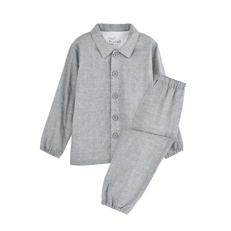 こども 脇に縫い目のない 二重ガーゼパジャマ