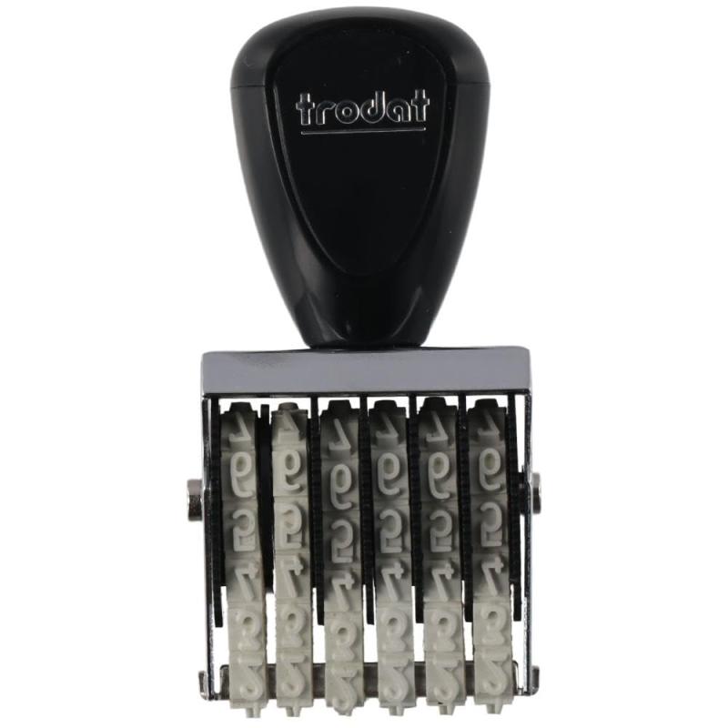 4mm6ディジット数ローラーのスタンプ、オフィスのための個人化された可変性数スタンプ