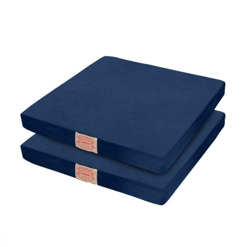 Shinnwa 低反発 座布団 クッション 四角 スクエア 椅子 クッション 来客用 40*40*5CM 柔らかい ベロア生地 洗えるカバー