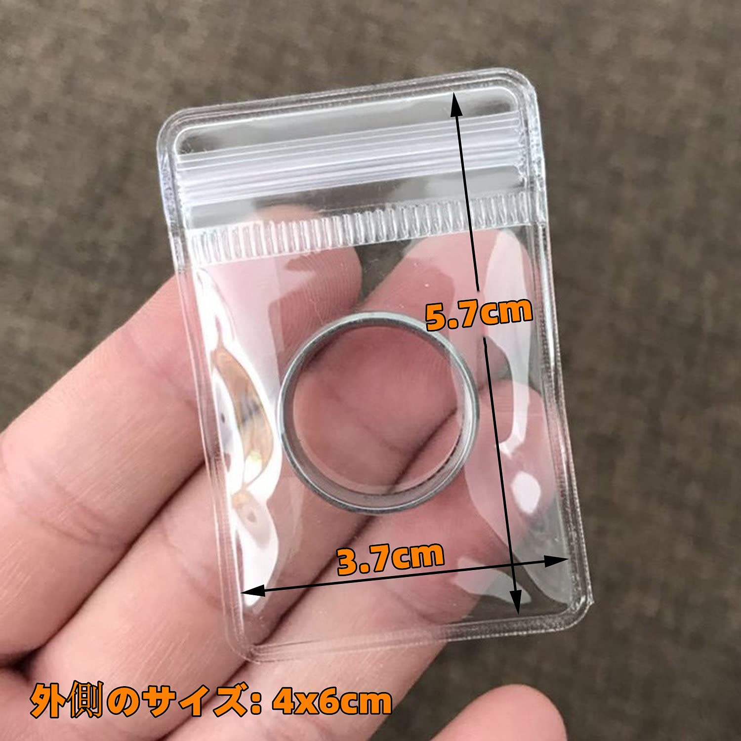 【送料無料】ジュエリー袋 pvcパッキング ビニール 変色防止 クリア ミニ ジッパー...