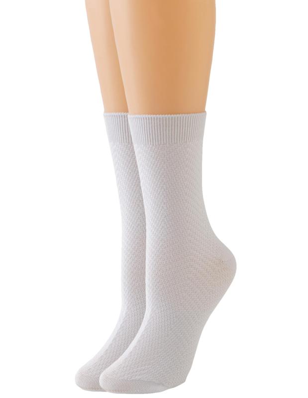 Rakuten - [Yomandamor]レディース 靴下 5足セット コーマ綿 四季適用 白 22.0～26.0cm