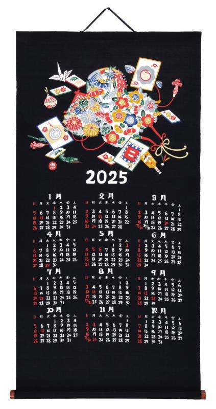 山本仁商店 掛軸カレンダー2025 ケース入 【17701】