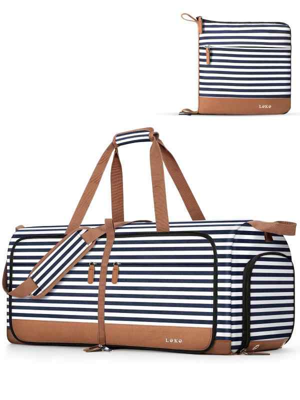 Lekesky ボストンバッグ 折りたたみバッグ - 大きめ 大容量 旅行バッグ 防水 乾湿分離 靴収納 スポーツバッグ 斜め掛け キャリオンバッグ 旅行 トラベル アウトドア 出張