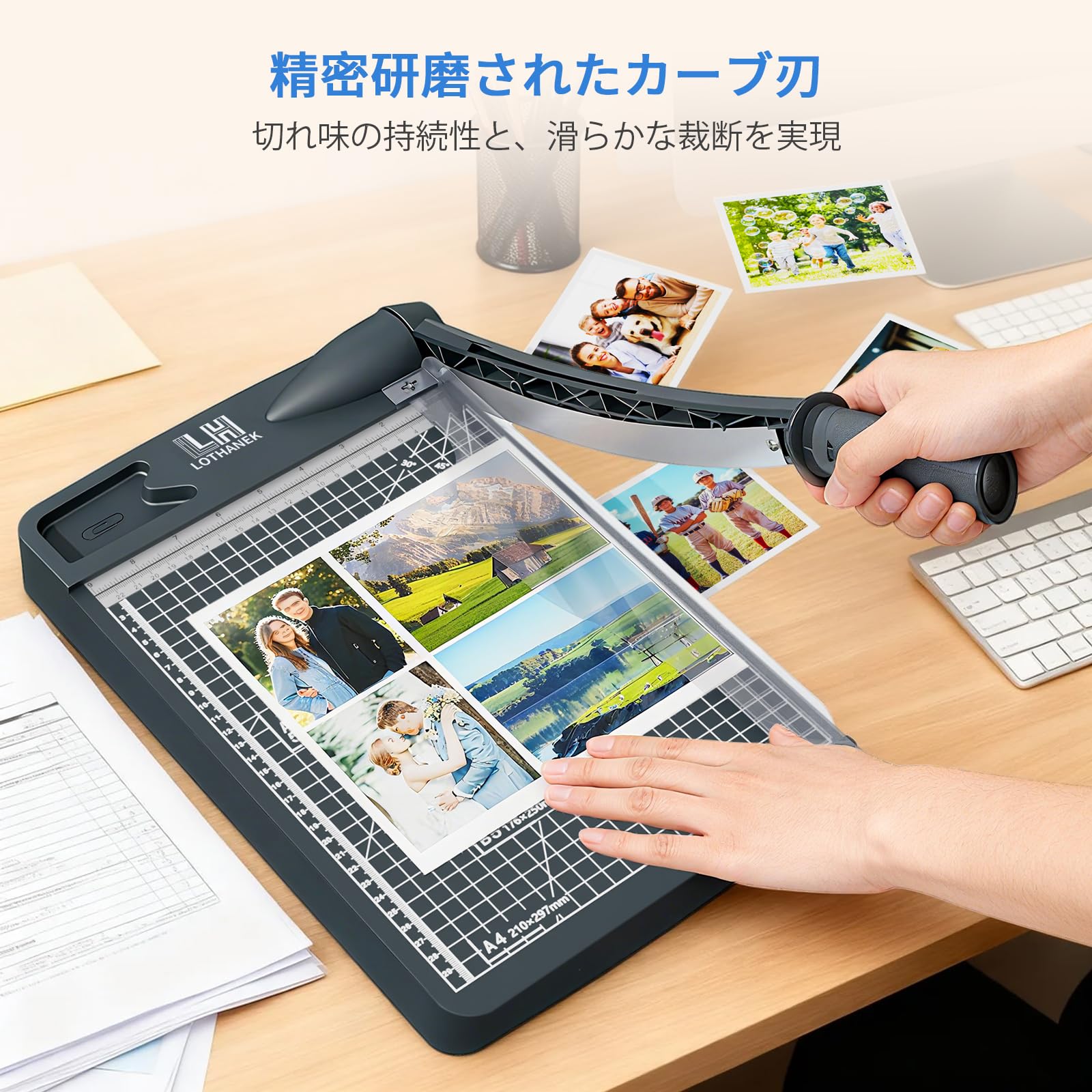selectableの【送料無料】12インチ グィヨチンカッター 重 duty 12枚裁断 紙 厚紙 写真 スクラップブッキング オフィス 教室 スタジオ向け｜アングル2