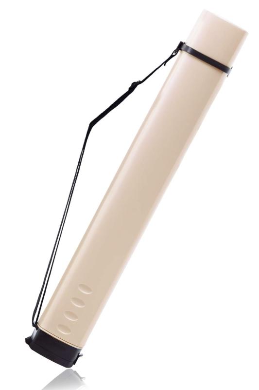 ZEROPORT JAPAN ポスターケース アジャスターケース 防塵防雨製図プレイマット ケース 筒 (角筒62cm～105cm（アイボリーブラウン）)