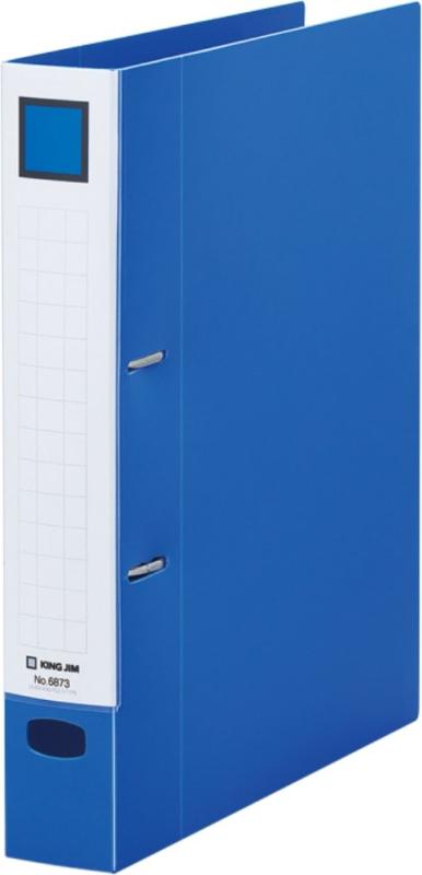 乐天商城 - キングジム レバーリングファイル Dタイプ 350枚収納 A4タテ 青 6873-B