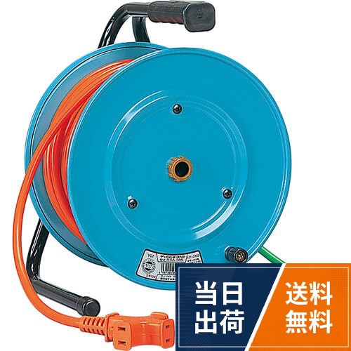 仕様:電源ランプ無。電圧(V):125。定格電流(A):4(全巻時)/15(全延時)。電線長さ(m):30(1次線3m+2次線27m)。電線種別:VCT1.25mm2×2心日動工業(Nichido Ind) びっくリール(100V) RSA-30S / W254×D201×H316(mm)