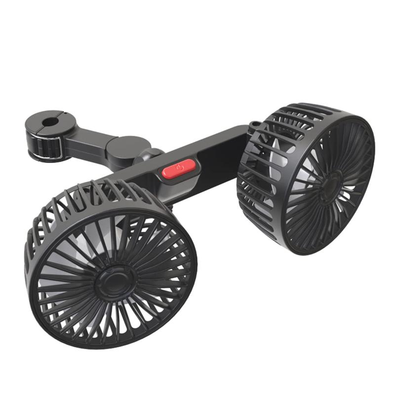 Rakuten - MAXWIN ヘッドレスト ツインファン 車載用 扇風機 後部座席 角度調整可能 360度 3段階風量調整 K-FAN