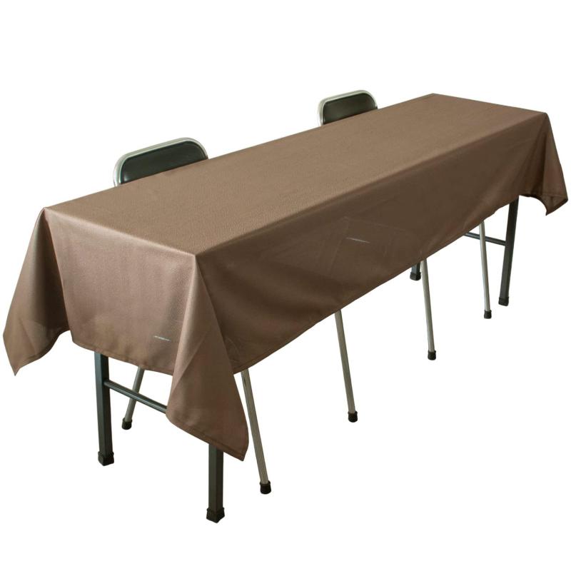 テーブルクロス 長机用 [2枚セット] (日本製 / 105×240cm) 撥水加工 済み (ブラウン/無地) 会議テーブル (イベントや展示会にも) 茶色 長方形