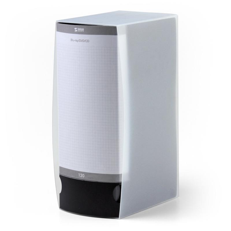 サンワダイレクト ブルーレイディスク ケース 120枚収納 インデックスカード付 ファイルケース ブラック 200-FCD047BK