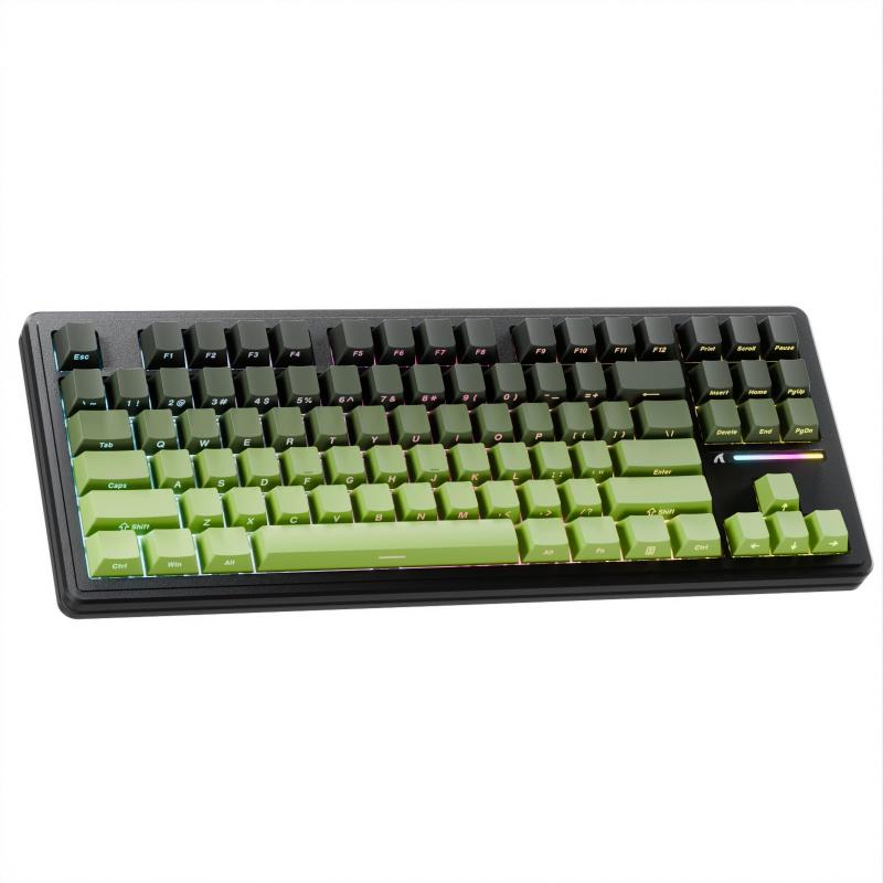 ATTACK SHARK M87PRO コンパクト 3モード メカニカルキーボード Bluetooth/ワイヤレス/有線 2.4GHz TYPE-C 87キー 80% 配列 RGBライト ホットスワップ対応 ガスケット構造 ゲーミングキーボード 白翡翠軸