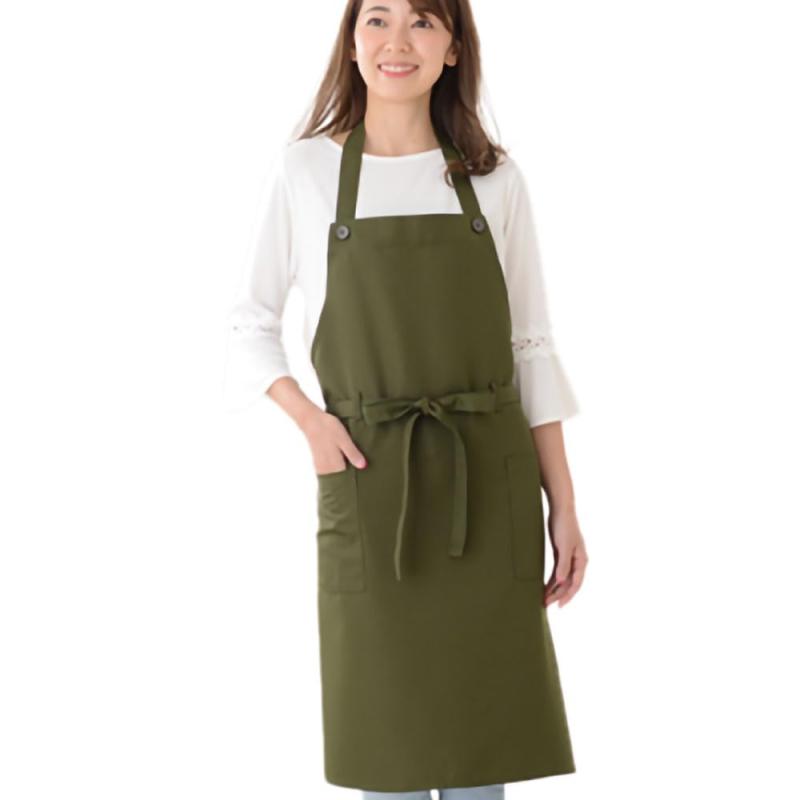 [燦燦屋] エプロン おしゃれ シンプルエプロン 前結び 首掛けエプロン 2wayエプロン 前掛け ソムリエエプロン ワークエプロン キッチンエプロン 無地 レディース(3.0)