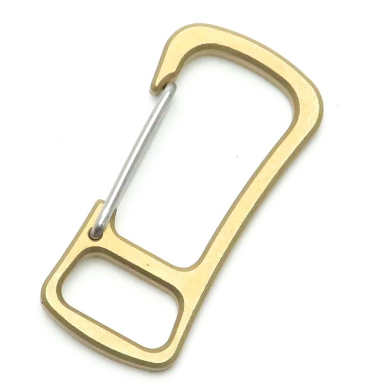 Rakuten - 真鍮 キーホルダー キーリング カラビナ ナスカン 真鍮製 鍵 カギ 小型 軽量 アウトドア キャンプ アクセサリー ゴルフ 持ち運び 便利 レザークラフト