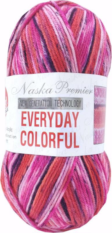 樂天商城 - ナスカ(NASKA) NASKA エブリデイ カラフル 毛糸 並太 col.311 レッド 系 100g 約250m N-57