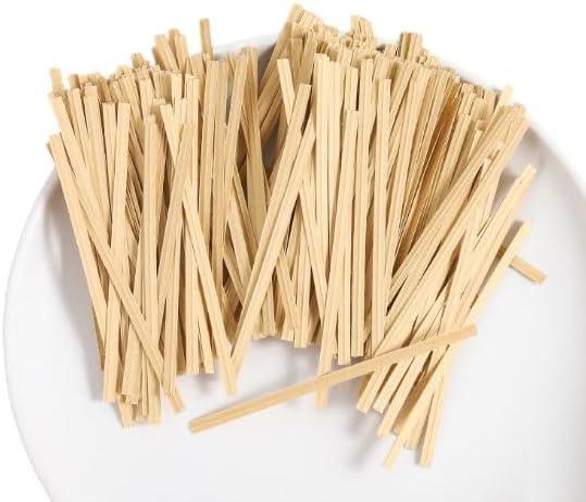 ラッピングタイ ツイストタイ クラフト紙 結束用 パン袋 クッキー 包装用 1000本