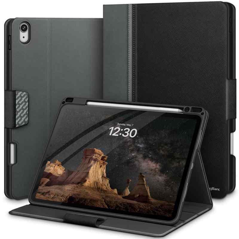 KingBlanc iPad Air 11インチ ケース (M3/M2、2025/2024)・iPad Air 第5/4世代 ケース (2022/2020) 10.9インチ 対応 手帳型 ペン収納 オートスリープ Apple Pencil Pro/USB