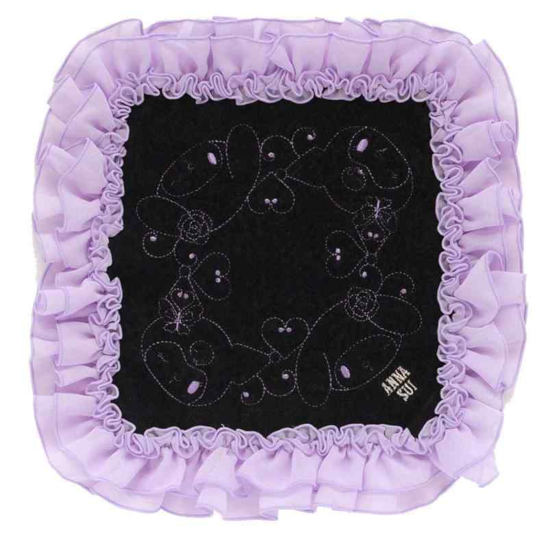 [アナ スイ] マイメロディ クロミ 大判 タオルハンカチ（28cm） ギャザーフリル