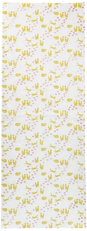 Rakuten - ミヤモトタオル(Miyamoto-towel)宮本 日本製 手ぬぐい 小紋手拭 狐と鳥居 33×90cm