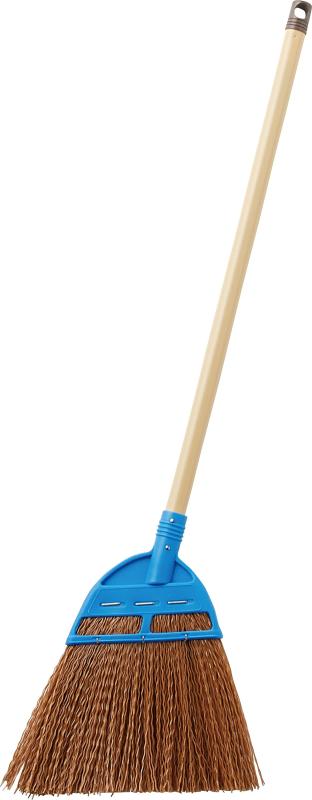 山崎産業(Yamazaki Sangyo) ほうき 庭箒 PP 化繊 短柄 S スチール柄 木目調 日本製 幅23×全長80cm 1973..