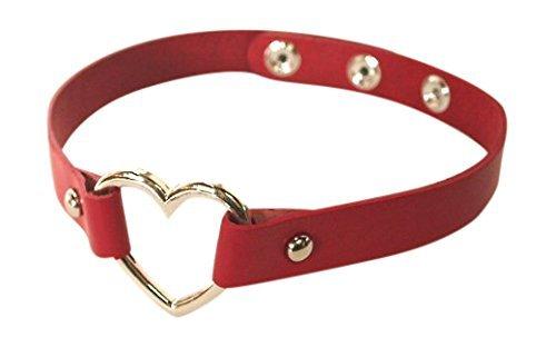 レザーPUNKSチョーカー・ハート (カ�