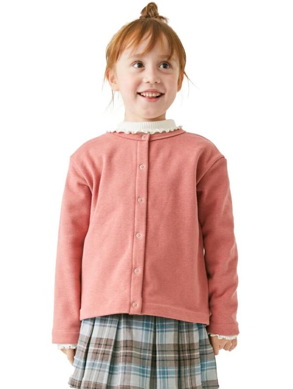 Rakuten - [ever closet] カーディガン キッズ 子供 女の子 秋冬 トップス 無地 裏起毛 かわいい お洒落 秋服 冬服 通園 通学 子供服 キッズ服 エバークローゼット