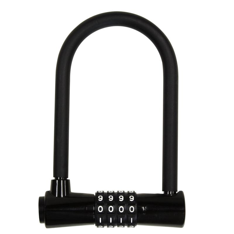 樂天商城 - 和気産業(Waki Sangyo) Uロック 大型南京錠 ブラック 幅110mm 防犯 門扉 バイク IB-153