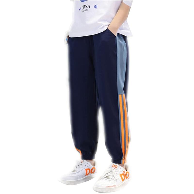 乐天商城 - [NICEYY] 子供服 ロングパンツ 男の子 薄手 涼しい 夏用 ジュニア ズボン ゆったり ストレッチ おしゃれ 軽快 通気性 春 夏 カジュアル 120-170cm
