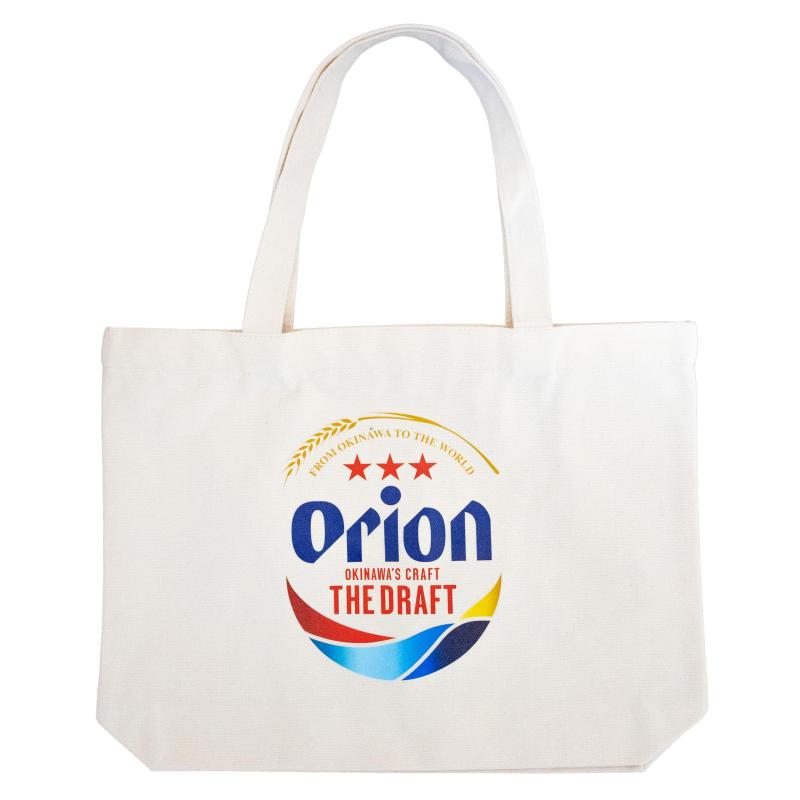 オリオンビール ロゴ 帆布バッグ トートバッグ ナチュラル色 沖縄 オリオン お土産 手提げ
