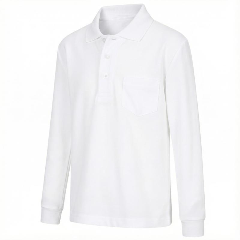 [SCHOOL HERO] スクールポロシャツ 長袖 吸汗速乾《ドライで快適》抗菌消臭《清潔感キープ》高機能Locool素材使用 男の子 女の子 小学生 中学生 高校生 制服《男女兼用》シワになりにくい 洗濯