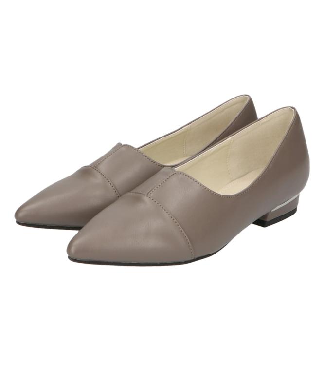 ORiental TRaffic(オリエンタルトラフィック) レディース パンプス ポインテッドトゥ スリット入り 脱げにくい メタリックライン 通勤 オフィスカジュアル オフィス 通年 オケージョンパンプス