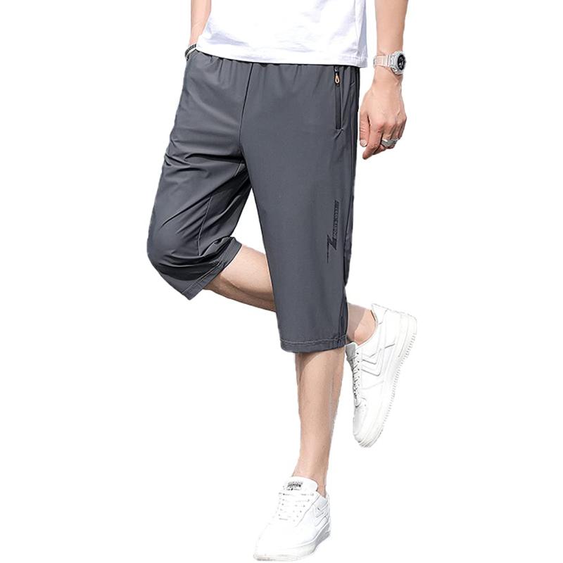 スポーツ フィットネス ハーフパンツ メンズ 速乾 弾性 ショートパンツ 7分丈 通気 短パン スウェット 半ズボン ランニング ジッパーポケット