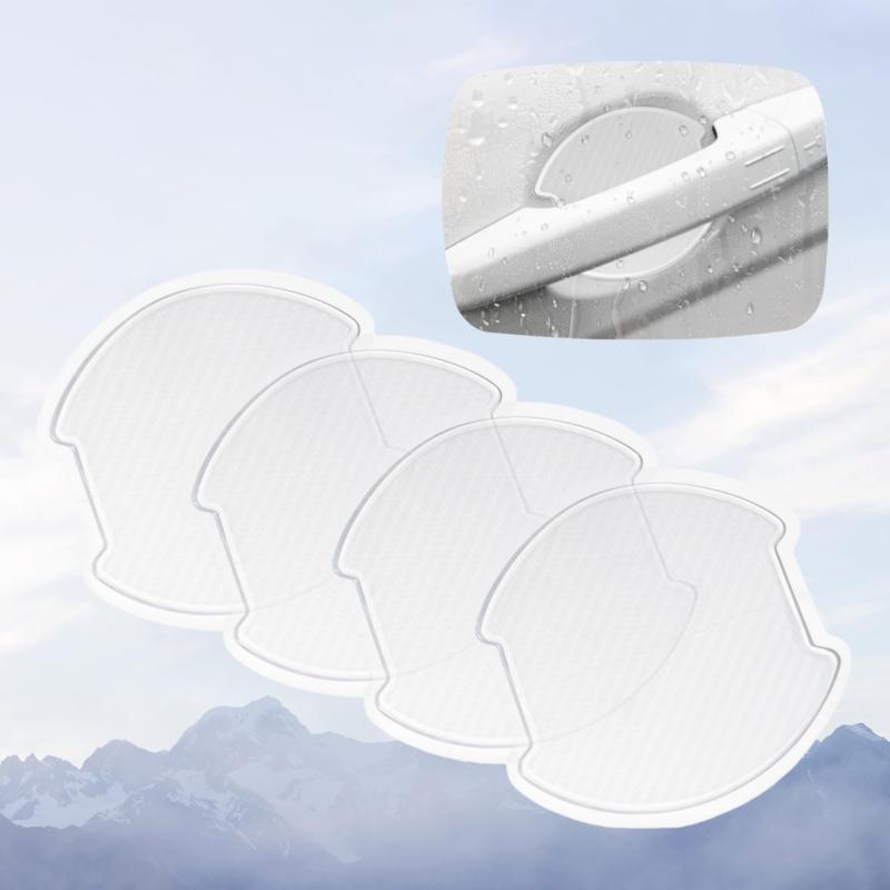 車 ドアノブ ドアハンドル プロテクター SIL素材 車用 傷消し防止 カーボン プロテクションカバー 保護フィルム 多車種汎用型 カー用品 上品素材 おしゃれ