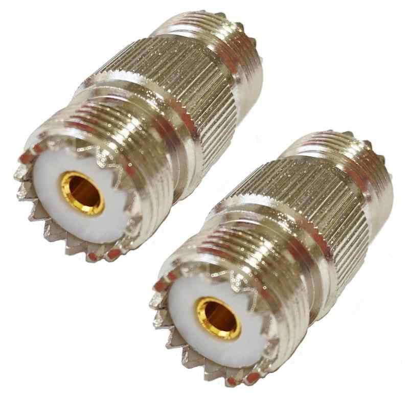 2個 MJ-MJ コネクタ 中継コネクタ 50Ω 同軸 接続コネクタ M型接栓 延長コネクタ 無線通信用 アマチュア無線 アダプター センターナットなし