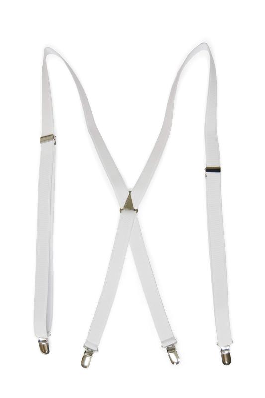 [タキシードステーション] サスペンダー日本製 ホワイト 結婚式 新郎 ウエディング 定番