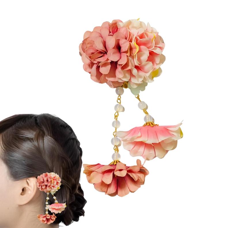 ［＆JuJu］ 髪飾り 浴衣 【選べる8カラー】 花 着物 和装 小物 【小ぶりでさりげなく】