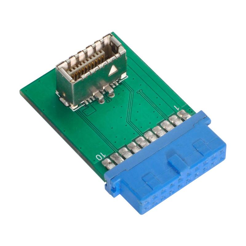 xiwai USB 3.1 フロントパネル ソケット Key-B Type-E to USB 3.0 20ピン ヘッダー オス延長アダプター マザーボード用