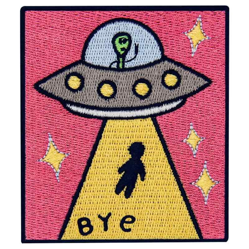 さよなら地球未確認飛行物体Xファイル刺繍のバッジのアイロン付けまたは縫い付けるワッペン